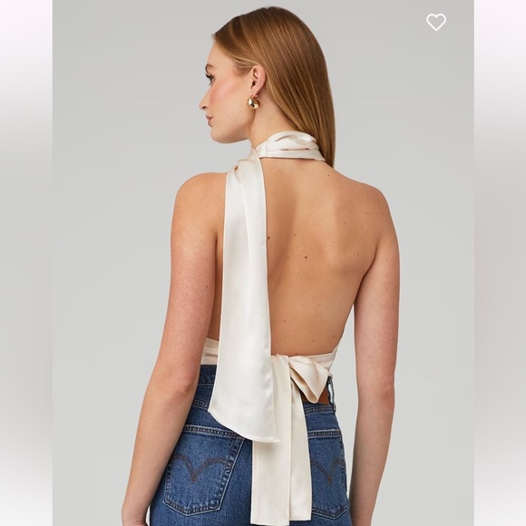 NWT NONchalant Label Tara Top - plunge - champagne- Large - Picture 4 of 9